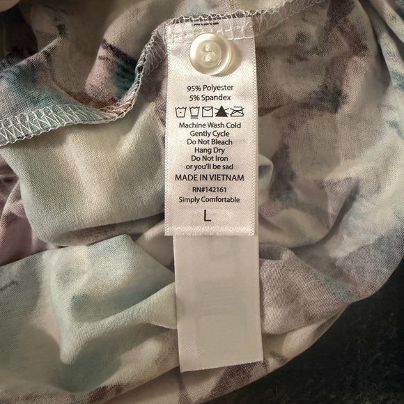 4/$15 LuLaRoe Floral Blouse - Teal, Pink - Picture 5 of 5